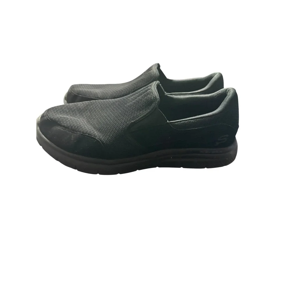 Skechers Work Relaxed Fit Mens Slip Resistant Memory Foam Shoes Black Size 10